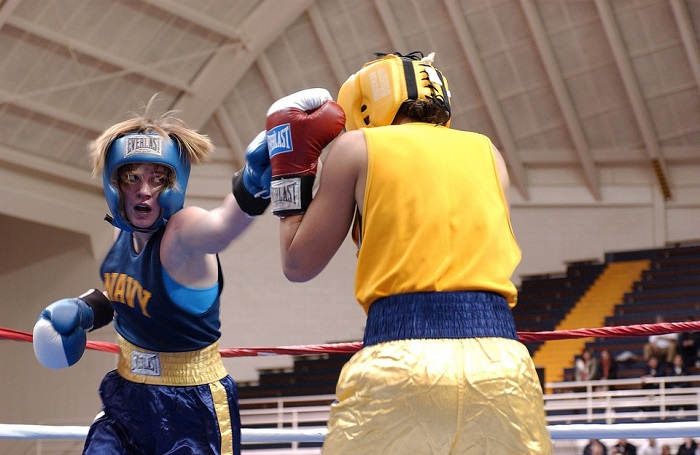 fighting in the ring